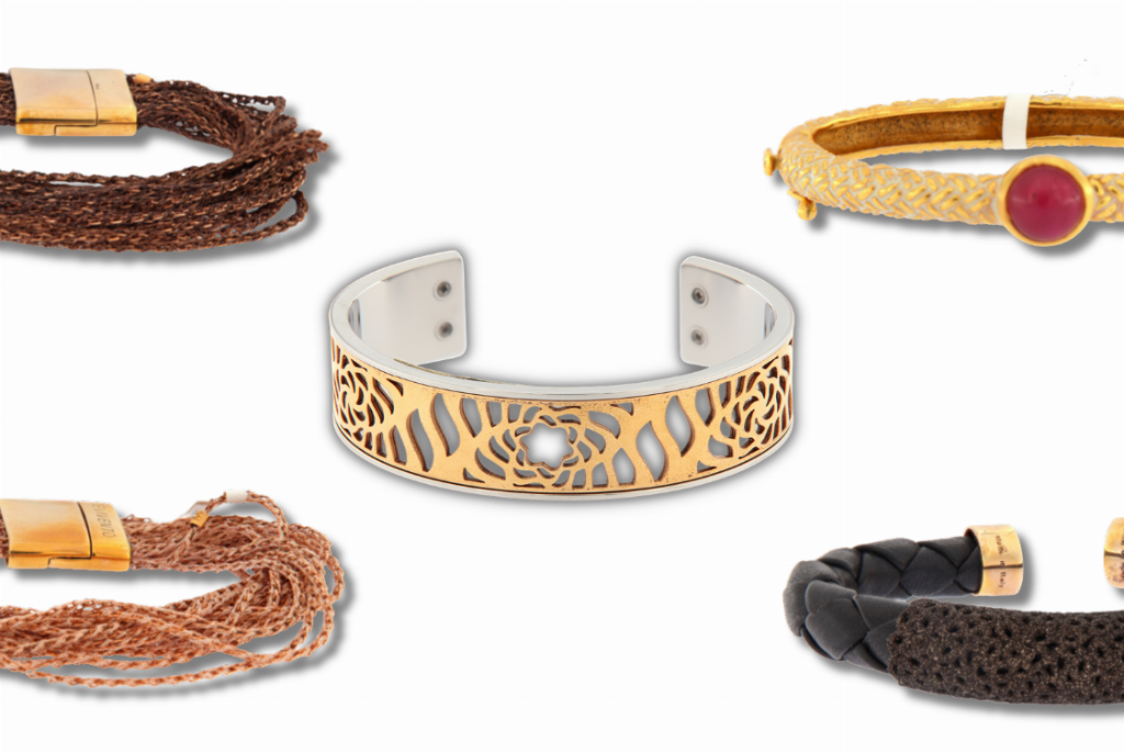 Gold bracelets with precious stones - La Coruña Law Court n. 1 - Sale 5