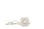 18 Quilates Oro Blanco - Anillo con Brillante de 0.23 ct y 22 Diamantes de 0.45 y 0.42 ct 2