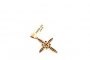 18 Carat Yellow Gold - Cross with Diamonds and Emeralds 2