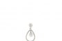 18 Quilates Oro Blanco de Ley - Pendientes Largos con Doble Roseta y 90 Diamantes 2