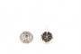 18 Carati Oro Bianco - Orecchini a Rosetta 0,70 ct Diamanti 4