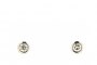 18 Carat White Gold - Chatón Earrings with Diamonds 1