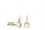 18 Quilates Oro Blanco - Pendientes con Calcedonia y Diamantes de 0,25 ct más 0,28 ct 1