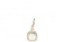 18 Quilates Oro Blanco - Pendientes con Calcedonia y Diamantes de 0,25 ct más 0,28 ct 2