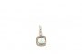 18 Quilates Oro Blanco - Pendientes con Calcedonia y Diamantes de 0,25 ct más 0,28 ct 3