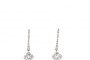 18 Quilates Oro Blanco - Pendientes Largos con Aguamarina y Diamantes 1