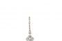 18 Quilates Oro Blanco - Pendientes Largos con Aguamarina y Diamantes 2
