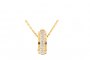18 Quilates Oro Amarillo y Blanco - Cadena con Colgante con 20 Diamantes de 0.04 ct 2