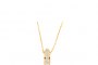 18 Quilates Oro Amarillo y Blanco - Cadena con Colgante con 20 Diamantes de 0.04 ct 6