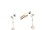 18 Quilates Oro Blanco - Pendientes Largos con 2 Rosetas con Diamantes de 0,27 ct 1