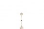 18 Quilates Oro Blanco - Pendientes Largos con 2 Rosetas con Diamantes de 0,27 ct 3