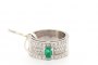 18 Carat White Gold Ring - Diamonds and Emeralds 3