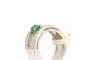 18 Carat White Gold Ring - Diamonds and Emeralds 1