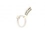 Anillo de Oro Blanco 18 Quilates - Diamante 0,52 ct - Diamantes 0,18 ct 3