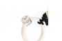 Anillo de Oro Blanco 18 Quilates - Diamante 0,44 ct - Orla 0,08 ct 1