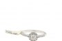 Bague Or Blanc 18 Carats - Diamant 0,25 ct - Rosace 0,08 ct - Côté 0,02 ct 2