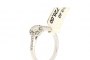 Bague Or Blanc 18 Carats - Diamant 0,25 ct - Rosace 0,08 ct - Côté 0,02 ct 3