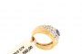 Anillo de oro amarillo 18 Quilates - Diamantes 0,57 ct y Zafiro 1