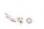 Pendientes Oro Blanco 18 Quilates - Diamantes 0.30 ct - 0.37 ct - Rosetón 2