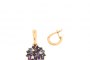 Boucles d'Oreilles Or Rose 18 Carats - Diamants 0.24 ct - Topaze - Amatista 3