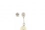 Boucles d'Oreilles Or Blanc 18 Carats - Diamants - Perle d'Australie 1