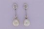 Boucles d'Oreilles Or Blanc 18 Carats - Diamants - Perle d'Australie 2