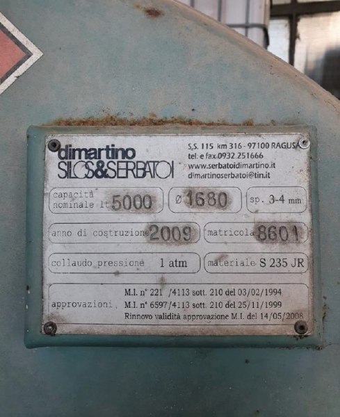 Dimartino Diesel Tank - Bank. 30/2020 - Messina Law Court - Sale 3
