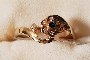 18 Carat Yellow Gold Ring - Diamonds - Sapphire - Rosette 1