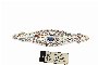 Broche Or Blanc 18 Carats - Diamants - Saphir 2