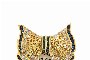 Broche Or Jaune 18 Carats - Diamants - Saphir Bleu 1