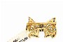 Broche Or Jaune 18 Carats - Diamants - Saphir Bleu 2