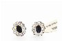 White Gold Earrings 18 Carat - 0.40 ct Diamonds - Blue Sapphire 1