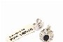 White Gold Earrings 18 Carat - 0.40 ct Diamonds - Blue Sapphire 2