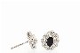 White Gold Earrings 18 Carat - 0.40 ct Diamonds - Blue Sapphire 3