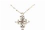 Collier avec Croix en or Blanc 18 Carats - Diamants 0,39 ct 1