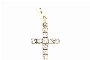 Croix en Or Blanc 18 Carats - Diamants - Pendentif 1