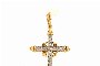 Croix en Or Jaune 18 Carats - Diamants - Pendentif 1