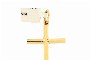 Croix en Or Jaune 18 Carats - Pendentif 1