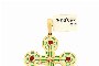 Croix en Or Jaune 18 Carats - Émaillé - Pendentif 1