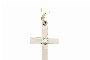 Croix en Or Blanc 18 Carats - Diamant - 0,10 ct - Pendentif 1