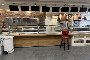 Wooden counter with display cabinets 1