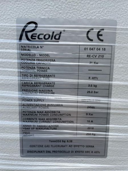Refrigeratori Recold e Piovan - Liquidazione Giudiziale n. 18/2024 - Tribunale di Vicenza - Vendita 2
