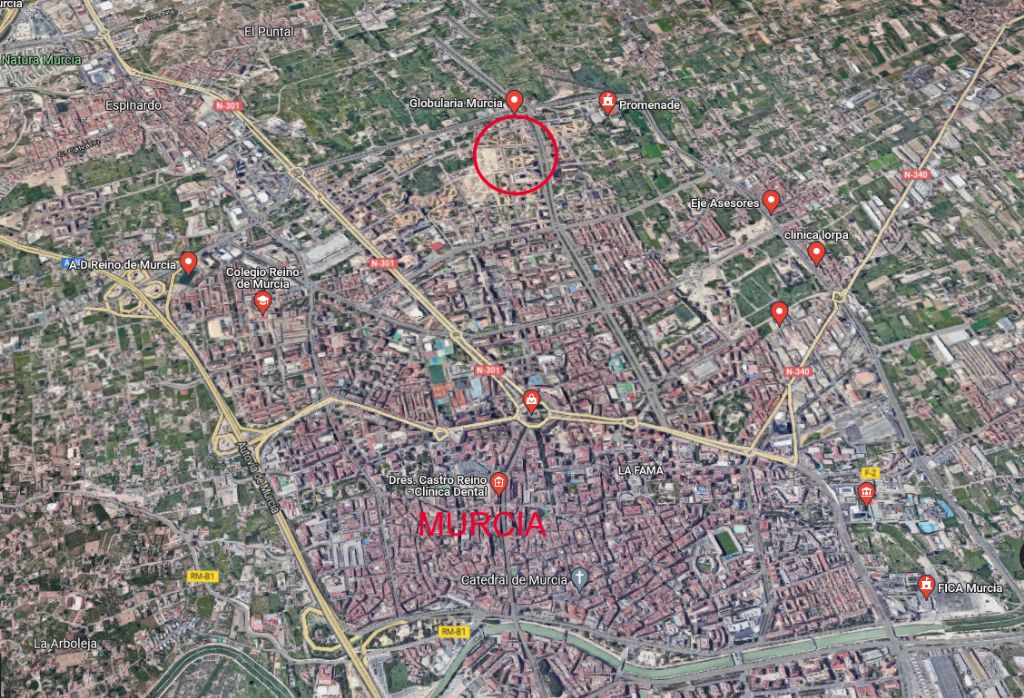 Quota indivisa di parcella (7,6%) nella UE5 del settore CR6, Murcia - Lotto S46.4