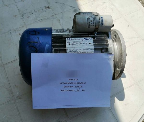 Motor elektrikoak, transpallet - Ogia mozteko makina eta ekipamenduak - Porrot 16/2022 - Benevento Epaitegia