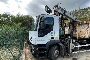Nr. 2 camioane grele cu sistem de &icirc;ncărcare tip roll-off cu macara IVECO Magirus 260S/E4 6