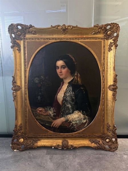 Locatello - Pintura al óleo que representa a una mujer - Quiebra 134/2021 - Tribunal de Padua